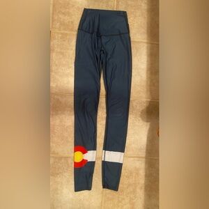 Colorado Threads CO themed lightweight running tights XS